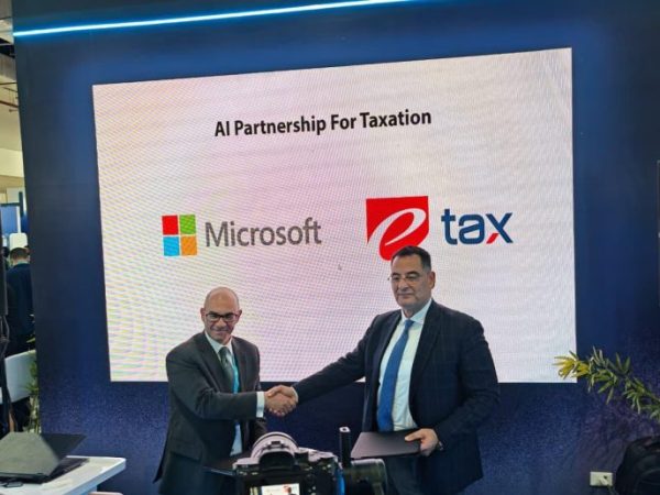 إى تاكس توقع اتفاقية مع مايكروسوفت لتعزيز استخدام الذكاء الاصطناعي في تطوير المنظومة الضريبية